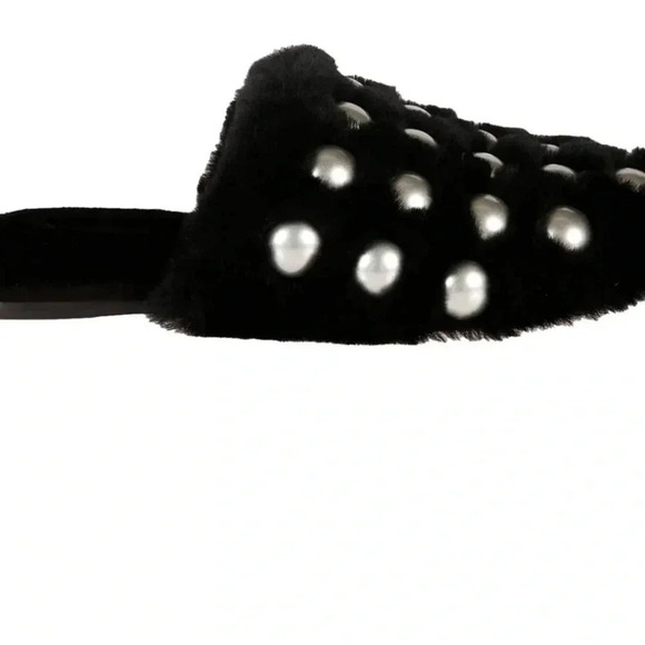 Alexander Wang Shoes - Amelia Studded Fur Slip on's  In Black